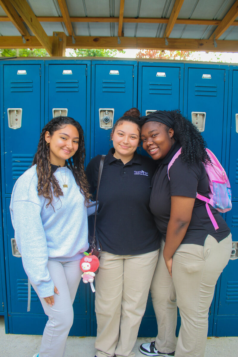 Students on campus at Tampa Bay Christian Academy