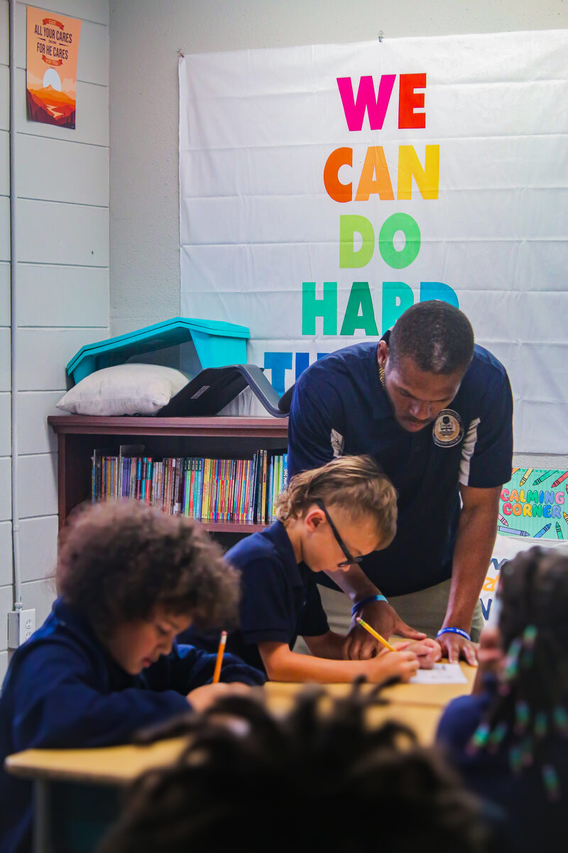 Students in class at Tampa Bay Christian Academy