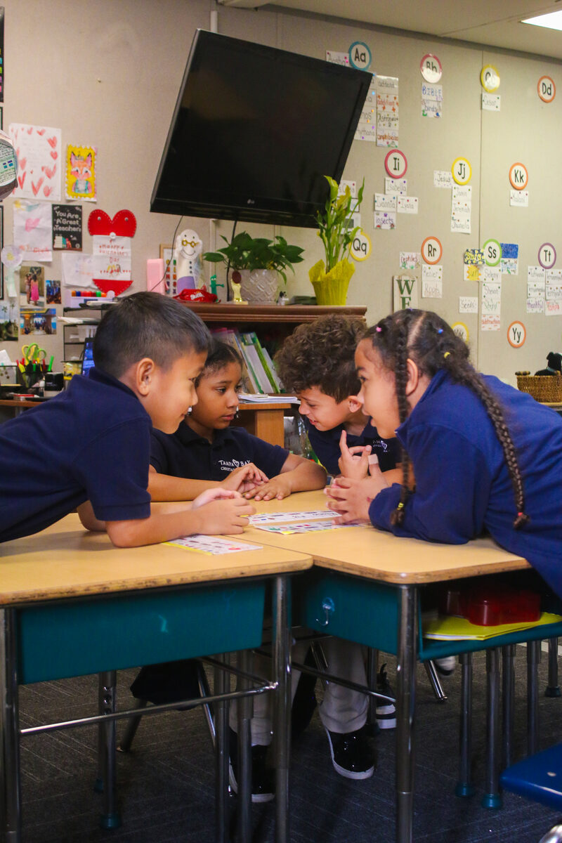 Students learning together at a Tampa private Christian school